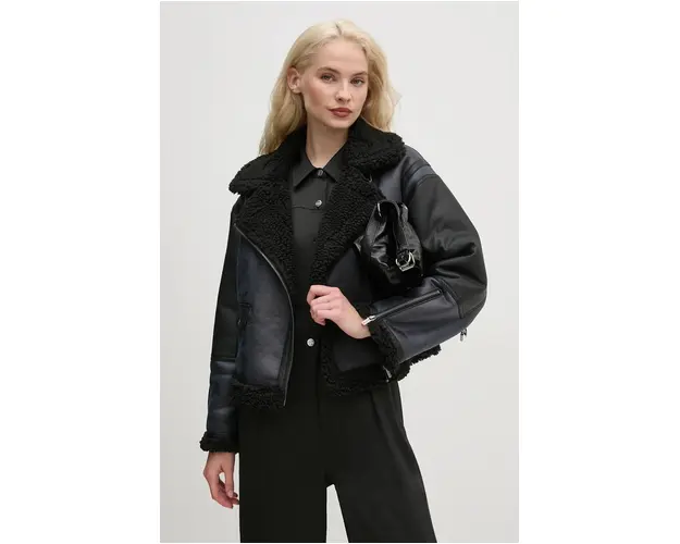 Pepe Jeans geaca BROOKLYN femei, culoarea albastru marin, de iarna, PL402452