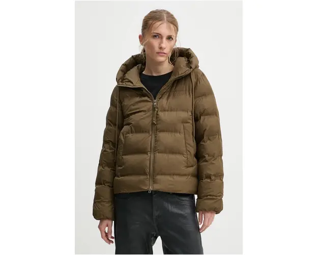 Marc O'Polo geaca DENIM femei, culoarea verde, de iarna, 5000000275