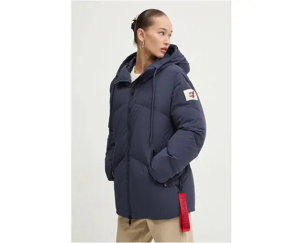 After Label geaca de puf femei, culoarea albastru marin, de iarna, oversize, OTTAWAN7864-1