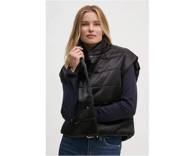 Sisley vesta femei, culoarea negru, de tranzitie, 6G6HWU01Y