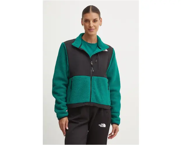 The North Face hanorac fleece Retro Denali Jacket culoarea verde, modelator, NF0A88YRS9W1