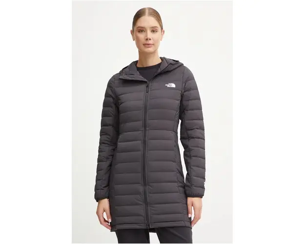 The North Face geaca de puf Belleview femei, culoarea negru, de iarna, NF0A7UK74H01
