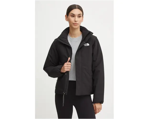 The North Face geaca Padded 2 in 1 Conv Jacket femei, culoarea negru, de tranzitie, NF0A89GXJK31