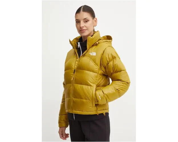 The North Face geaca de puf 2000 Retro Nuptse Jacket femei, culoarea galben, de iarna, NF0A831FECJ1