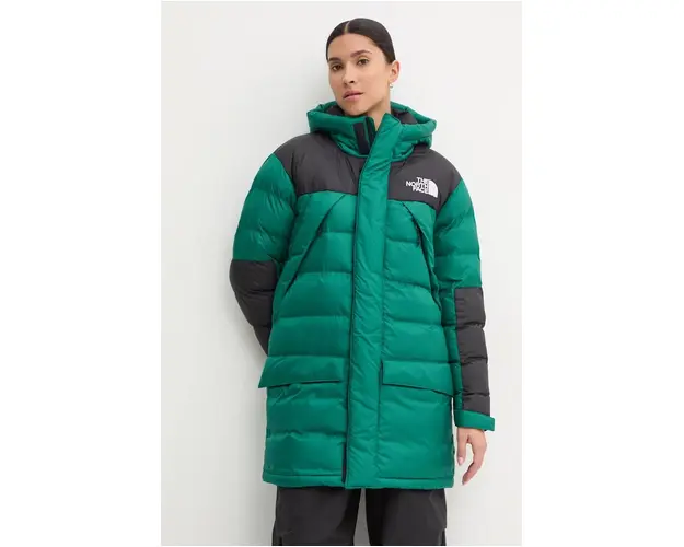 The North Face geaca Limbara femei, culoarea verde, de iarna, NF0A89GANL11