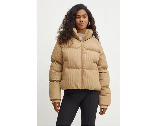 BOSS geaca femei, culoarea bej, de iarna, oversize, 50524026