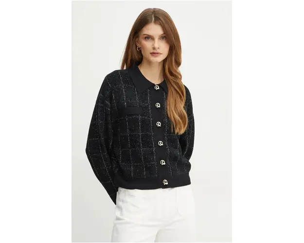 BOSS cardigan culoarea negru, calduros, 50523746