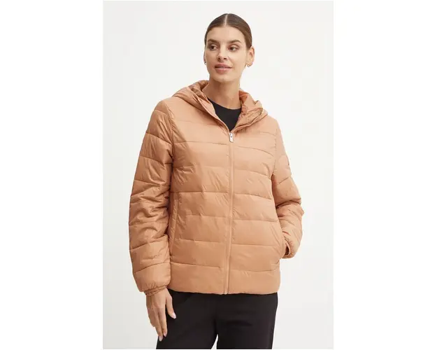Roxy geaca Wind Bliss Hooded femei, culoarea maro, de tranzitie, ERJJK03618