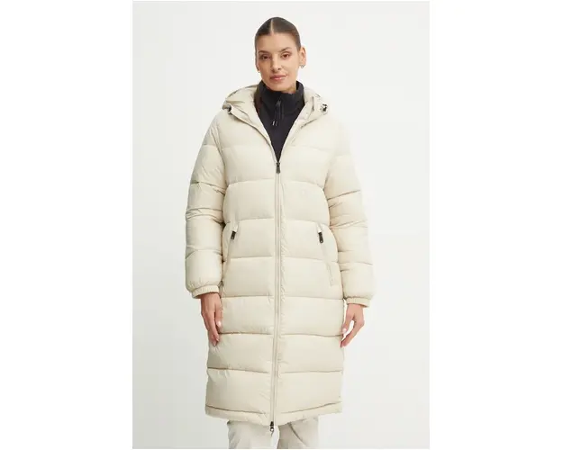 Napapijri geaca A-Suze femei, culoarea bej, de iarna, NP0A4HZ3N901