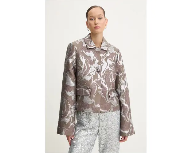 Stine Goya sacou femei, culoarea maro, un singur rand de nasturi, modelator, J012-2269