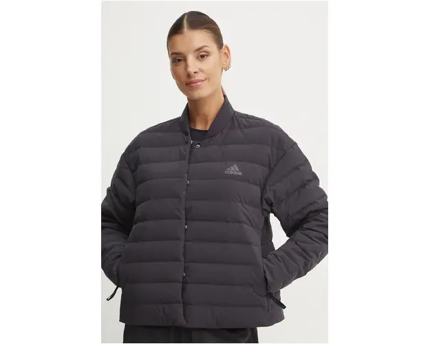 adidas geaca de puf Helionic femei, culoarea negru, de tranzitie, IN6279