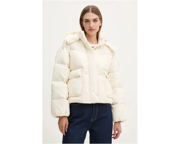 Levi's geaca de puf femei, culoarea alb, de iarna, A8527