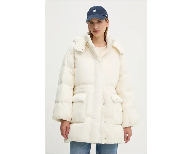 Levi's geaca de puf femei, culoarea bej, de iarna, oversize, A8528