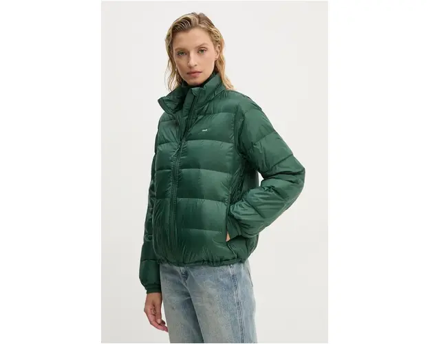 Levi's geaca de puf femei, culoarea verde, de tranzitie, A8320