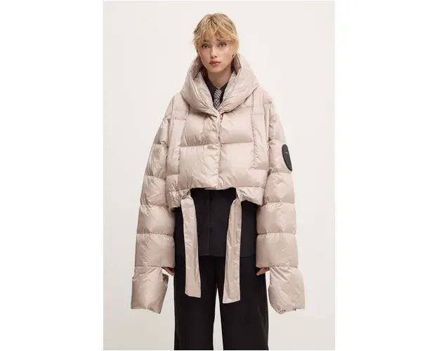 MMC STUDIO geaca de puf KAMA femei, culoarea bej, de iarna, oversized