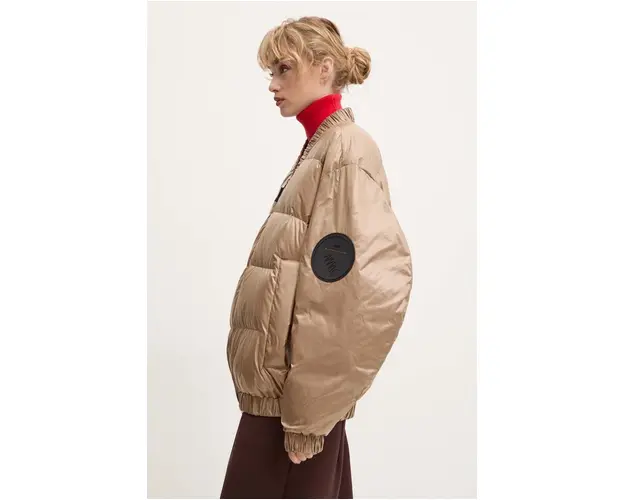 MMC STUDIO geaca bomber de puf LUKA femei, culoarea bej, de iarna, oversized