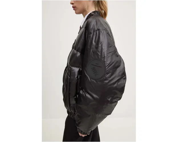 MMC STUDIO geaca bomber de puf LUKA femei, culoarea negru, de iarna, oversized