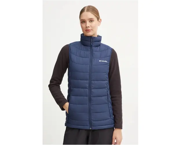 Columbia vesta sport Powder Lite II culoarea albastru marin, de tranzitie, 2089561