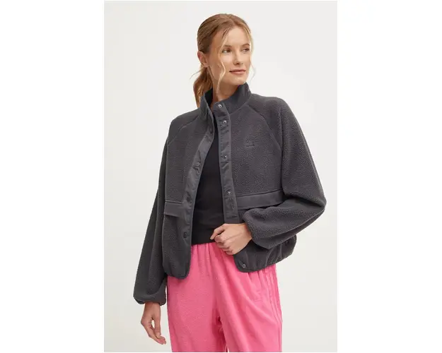 P.E Nation hanorac fleece Technique culoarea gri, neted, 243J242