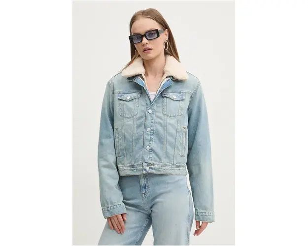 Tommy Jeans geaca jeans femei, de tranzitie, DW0DW19631