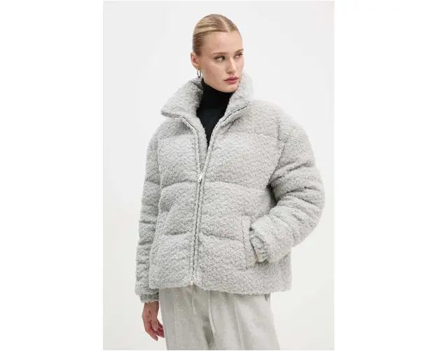 Moschino Jeans geaca din amestec de lana culoarea gri, de iarna, A0613 8718