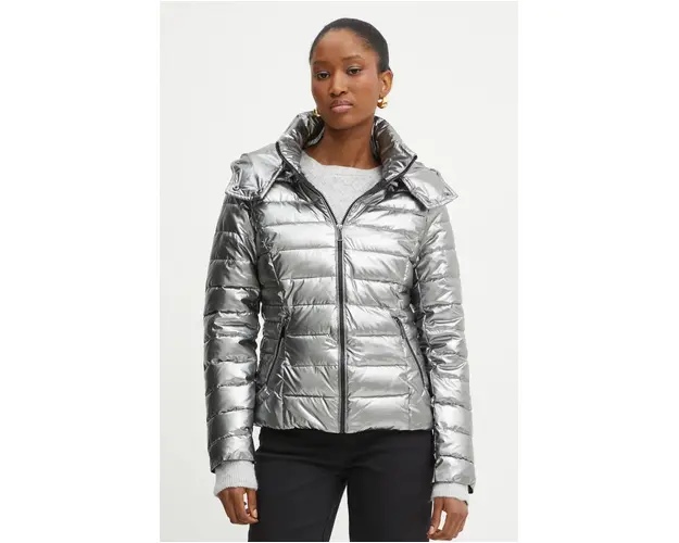 Morgan geaca GELOLA femei, culoarea argintiu, de tranzitie, GELOLA