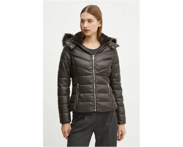 Morgan geaca GKIDIA femei, culoarea maro, de iarna, GKIDIA