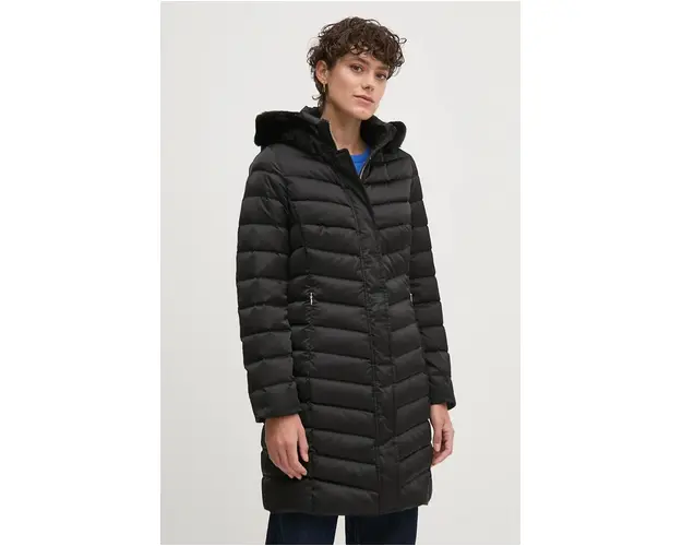 Geox geaca de puf femei, culoarea negru, de iarna, W4626H-T3122-F9000