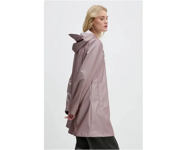 Rains geaca de ploaie A-Line W Jacket W3 femei, culoarea violet, de tranzitie, 18050-37