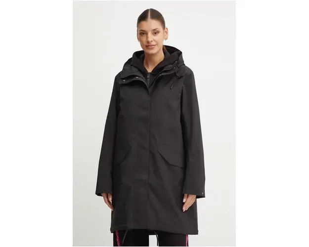 Didriksons geaca ANNABELL femei, culoarea negru, de tranzitie, 505601