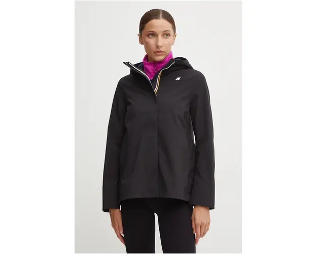 K-Way geaca femei, culoarea negru, de tranzitie, K21488W