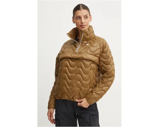 K-Way geaca femei, culoarea maro, de iarna, K6126EW