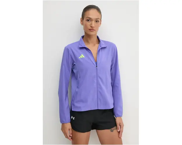 adidas Performance jacheta de alergare Adizero culoarea violet, de tranzitie, IX2836