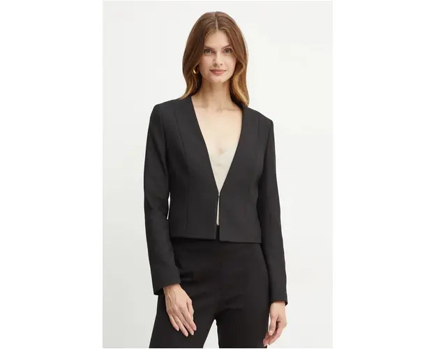 BOSS sacou culoarea negru, un singur rand de nasturi, neted, 50493541