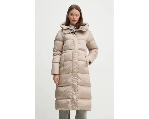 Hetrego geaca de puf KAREN femei, culoarea bej, de iarna, 8N605