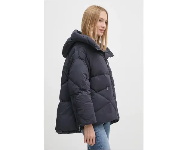 Hetrego geaca de puf LEXIE femei, culoarea albastru marin, de iarna, oversize, 8N783