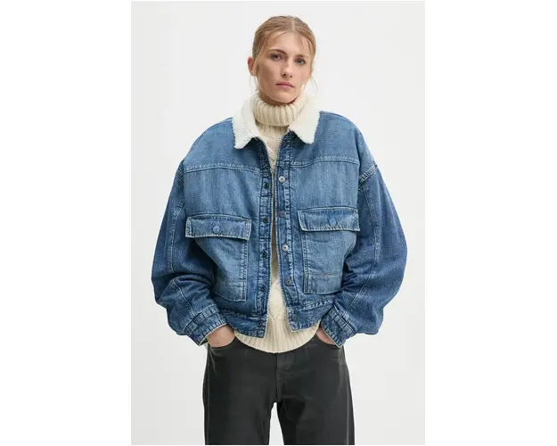 G-Star Raw geaca jeans femei, de tranzitie, oversize, D25340-D536