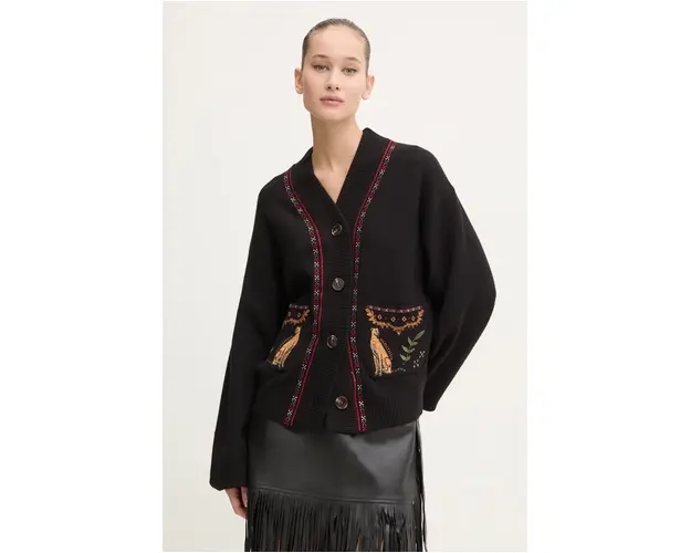 Never Fully Dressed pulover Running Wilder Astrid Bomber femei, culoarea negru, NFDKN468