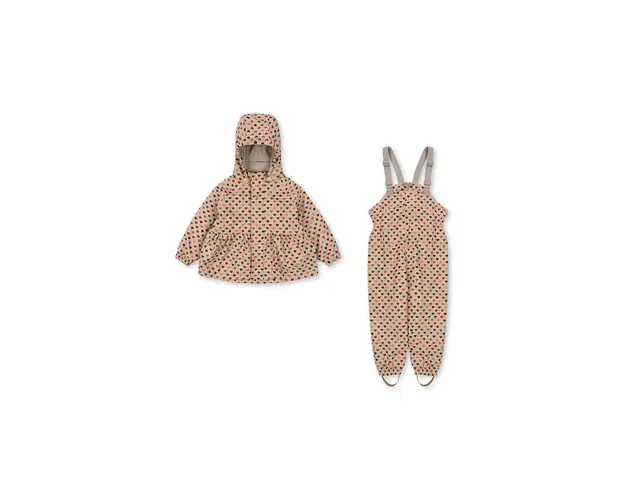 Konges Sløjd set rezistent la ploaie pentru copii RAINY PALME SET GIRL culoarea portocaliu, KS101287
