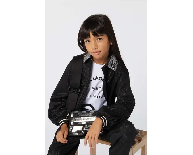 Karl Lagerfeld geaca bomber pentru copii culoarea negru, Z30230