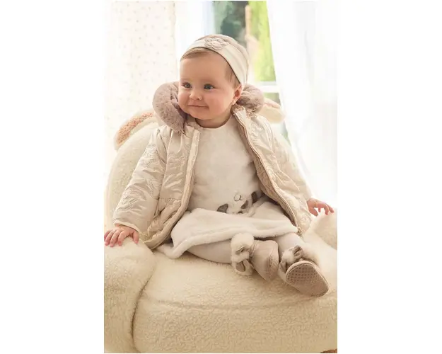 Mayoral Newborn geaca reversibila pentru bebelusi culoarea bej, 2454