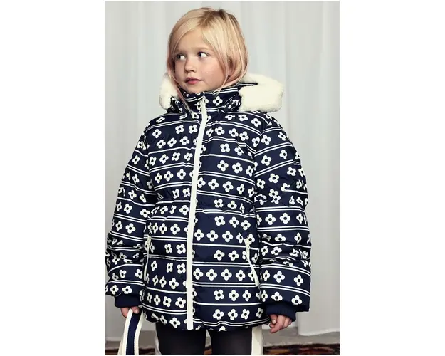 Mini Rodini geaca copii Flowers culoarea albastru marin, 2471011660