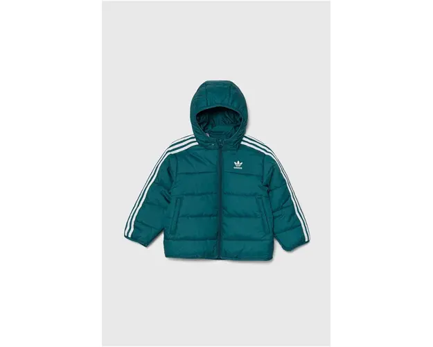 adidas Originals geaca copii PADDEDACKET culoarea verde, IY4810