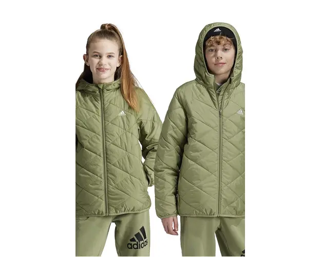 adidas geaca copii J LT PADKT culoarea verde, JF4343