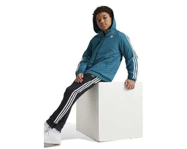 adidas Originals geaca bomber pentru copii BOMBERACKET culoarea verde, IY0015