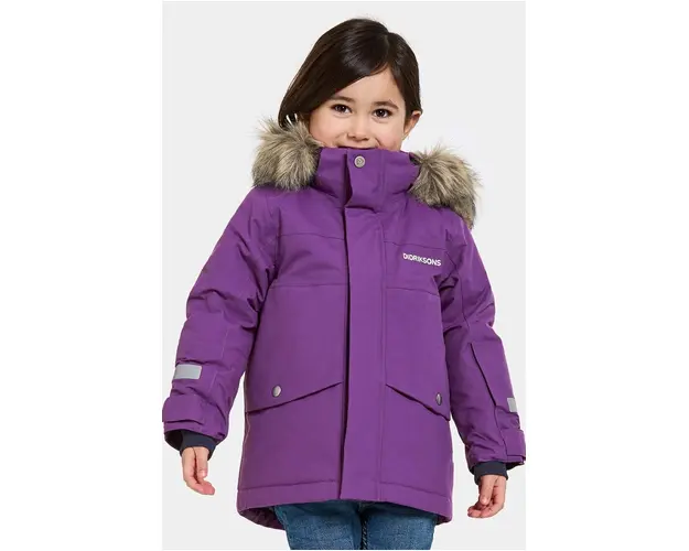 Didriksons BJÄRVEN KIDS PARKA culoarea violet, 505470