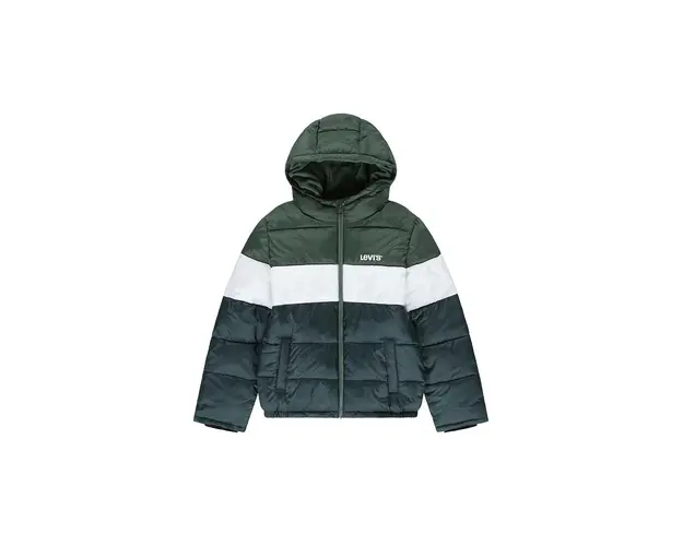 Levi's geaca copii BOY'S COLOR BLOCK PUFFER culoarea verde, 8EL263