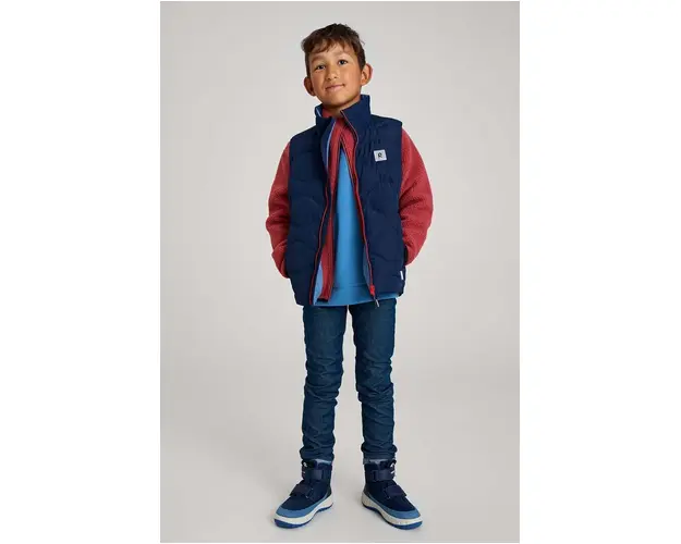 Reima vesta de puf pentru copii Furu culoarea albastru marin, 5100060B