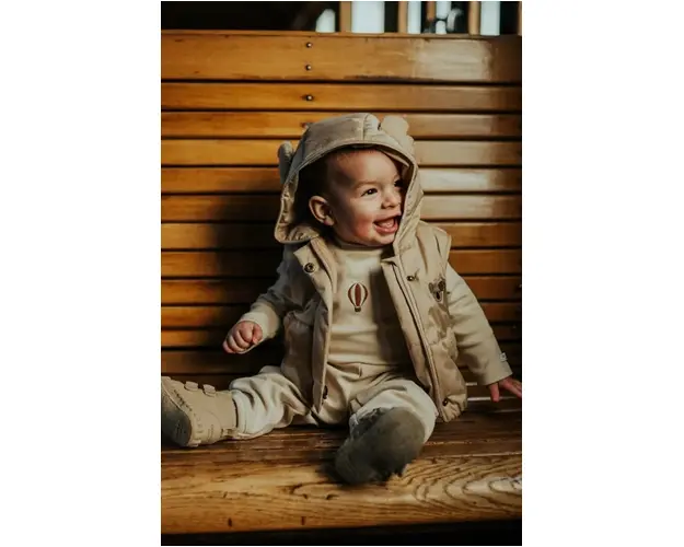 Donsje vesta copii Luijx Bodywarmer Koala culoarea bej, 4084601