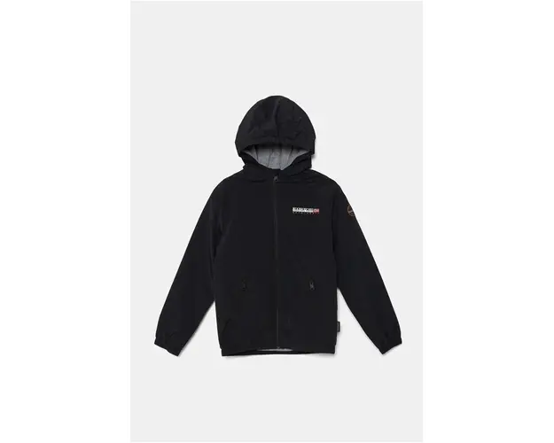 Napapijri geaca copii A-SCOTT culoarea negru, NP0A4HJR0411